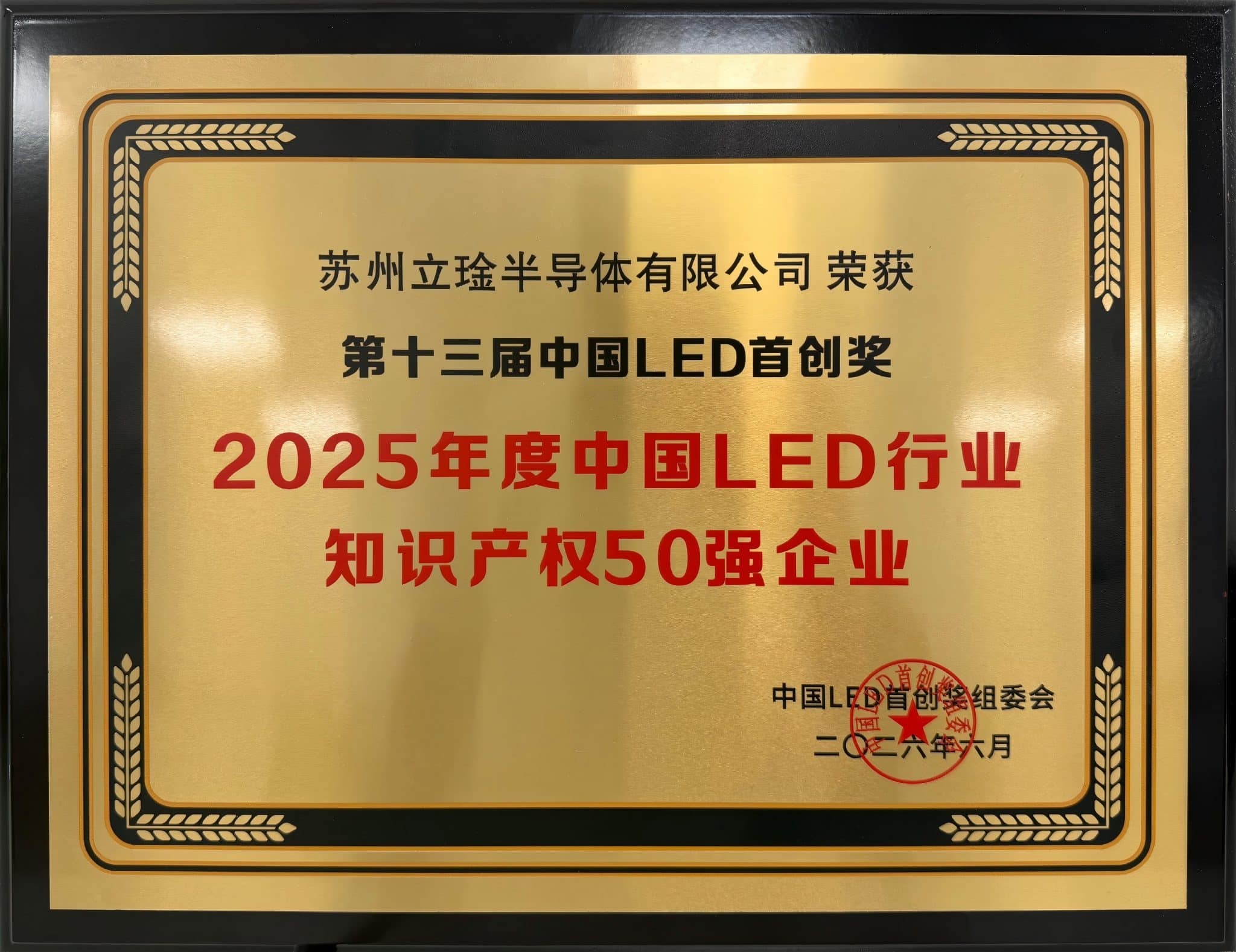 2025年中国LED行业知识产权50强企业榜首